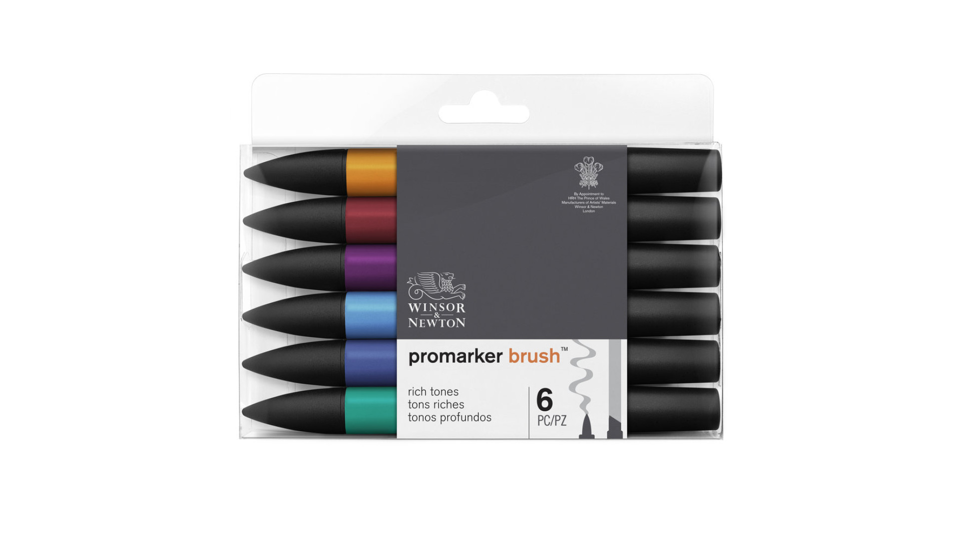 Winsor&Newton Promarker Brush – Zestaw Rich Tones 6 Kolorów