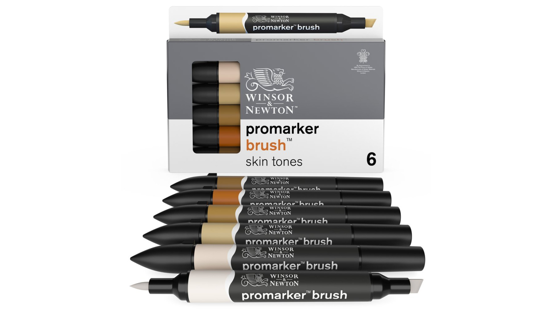 Winsor&Newton Promarker Brush – Zestaw Skin Tones 6 Kolorów