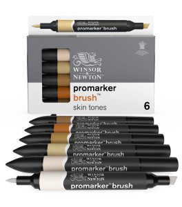 Winsor&Newton Promarker Brush – Zestaw Skin Tones 6 Kolorów