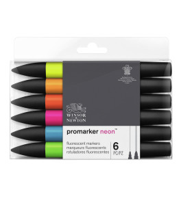 Winsor&Newton promarker Zestaw 6 Markerów Fluorescencyjnych