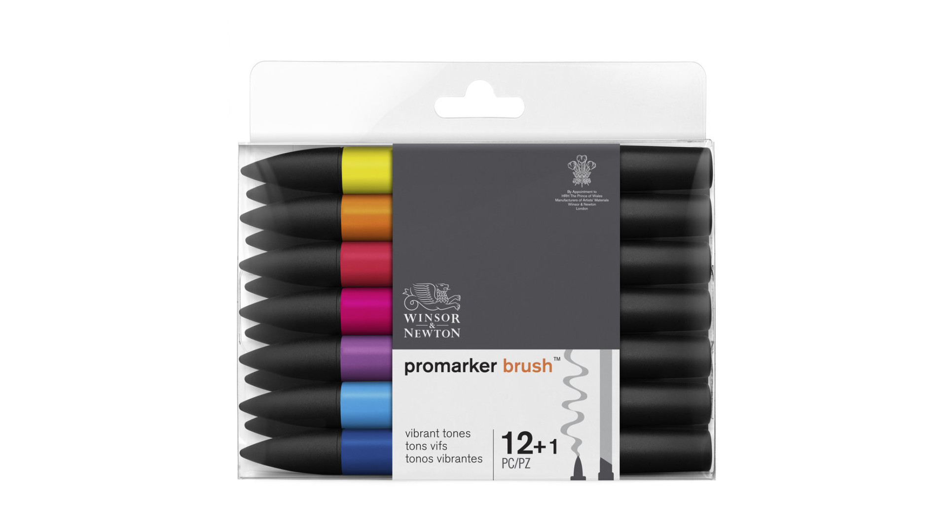 Winsor&Newton Promarker Brush – Zestaw Vibrant Tones 12+1