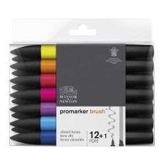 Winsor&Newton Promarker Brush – Zestaw Vibrant Tones 12+1