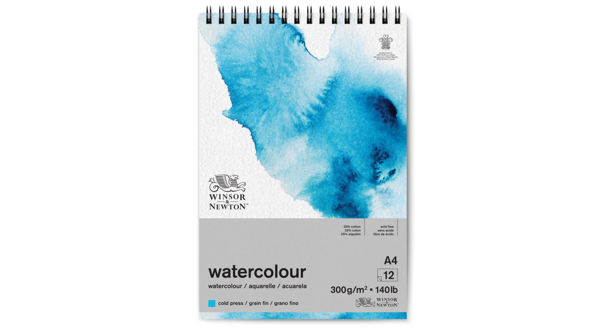 Winsor&Newton Blok akwarelowy A4 300g 12 arkuszy Spirala Cold Pressed