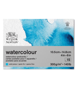 Winsor&Newton Watercolour Pad Postcard A6 300g A6 15 sheets Cold Pressed