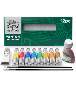 Winsor&Newton Winton Oil Colour Studio Set 8x21ml + mediums + accessoires