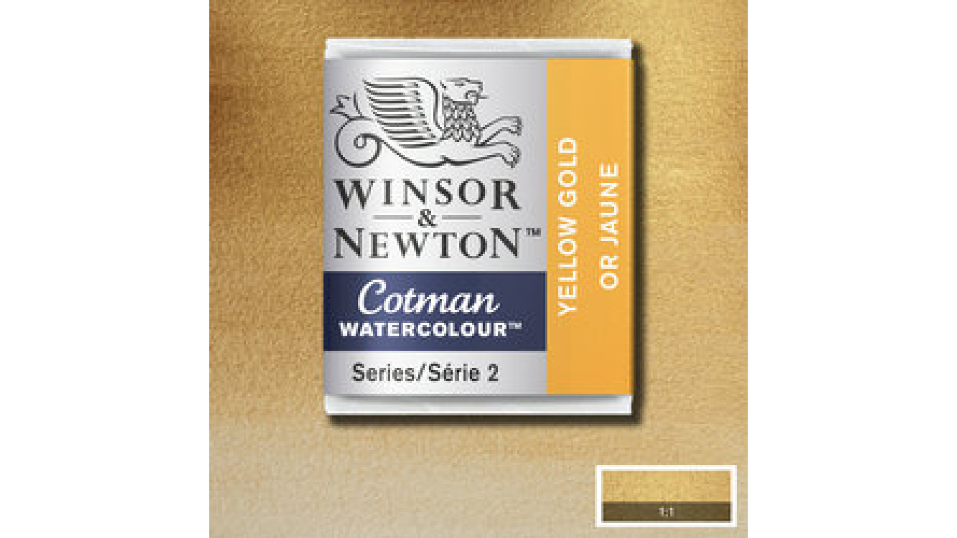 Winsor&Newton Cotman Water Colour Half pan Yellow gold