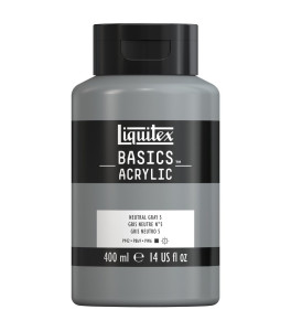 Liquitex Basics Colour 400ml Pot 599 Neutral Gray Value 5