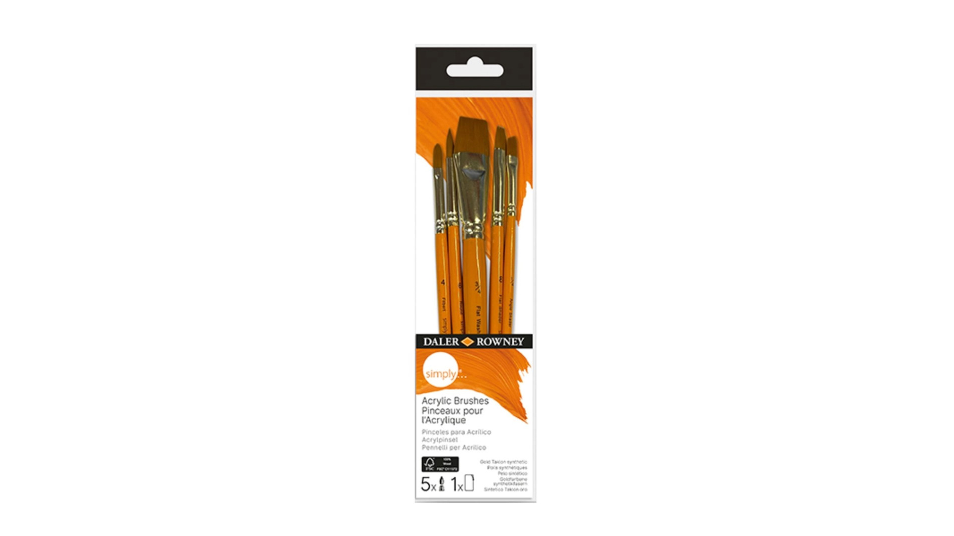 Daler Rowney Zestaw pędzli 1 ACRYLIC 5 szt