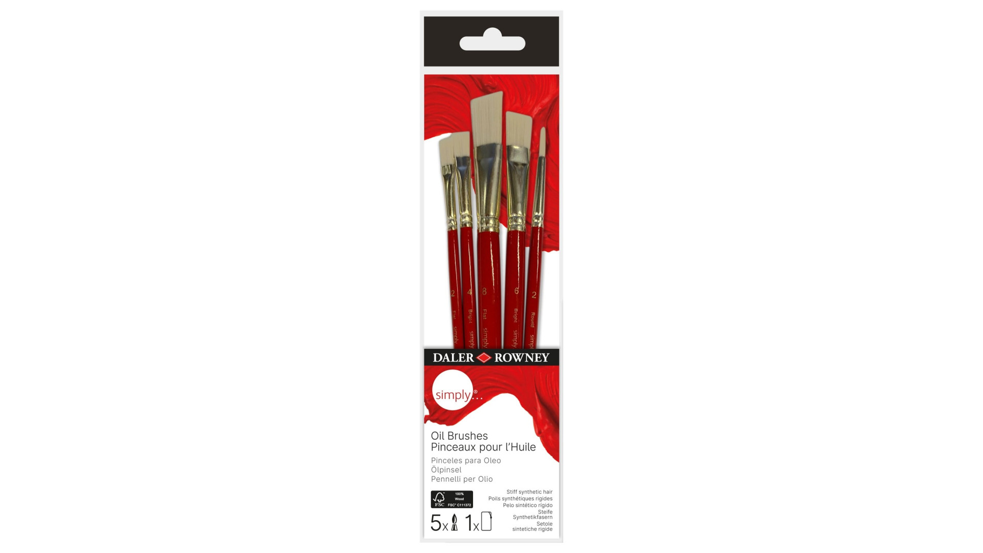 Daler Rowney Zestaw pędzli OIL 5 szt