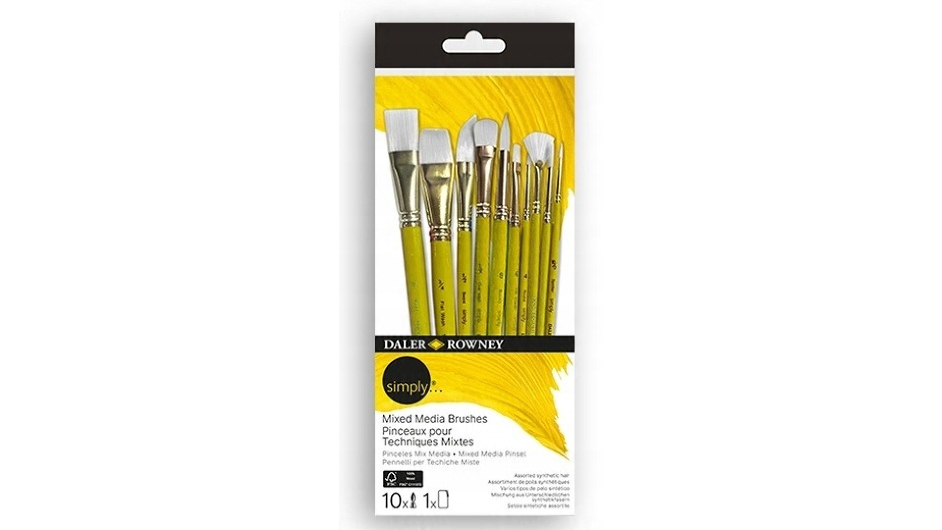 Daler Rowney Zestaw pędzli MIX MEDIA 10 szt