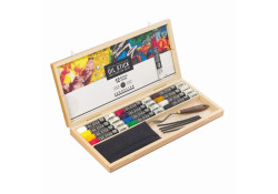 Sennelier Artist Oil Sticks – zestaw 12 farb olejnych w sztyftach 38 ml, kaseta drewniana