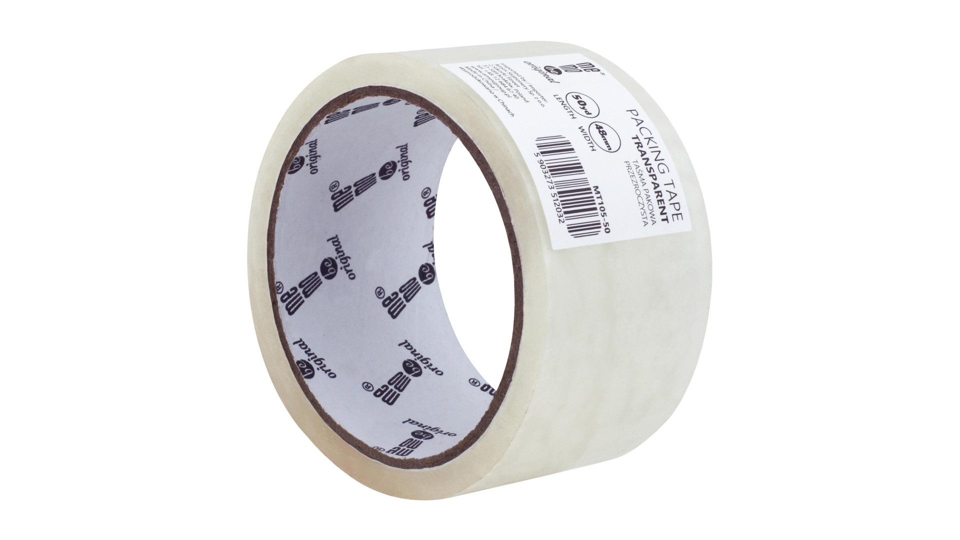 MemoBe Taśma pakowa 48 mm x 50 yd, transparent