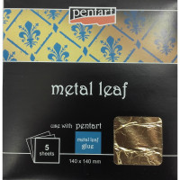 Pentart Szlagmetal Złoty 14x14 cm (5 arkuszy)