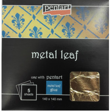 Pentart Szlagmetal Złoty 14x14 cm (5 arkuszy)