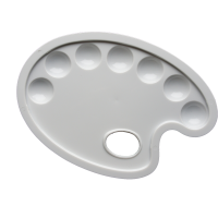 Oval Plastic Palette 17×24 cm