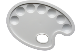 Oval Plastic Palette 17×24 cm