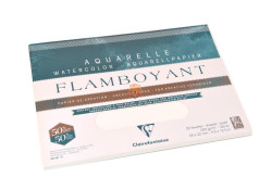 Clairefontaine Blok akwarelowy Flamboyant, 24x32 cm, 300 gsm, 20 ark, 50% bawełna