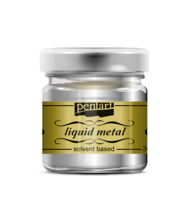 Pentart Farba Płynny Metal Srebrny 30 ml