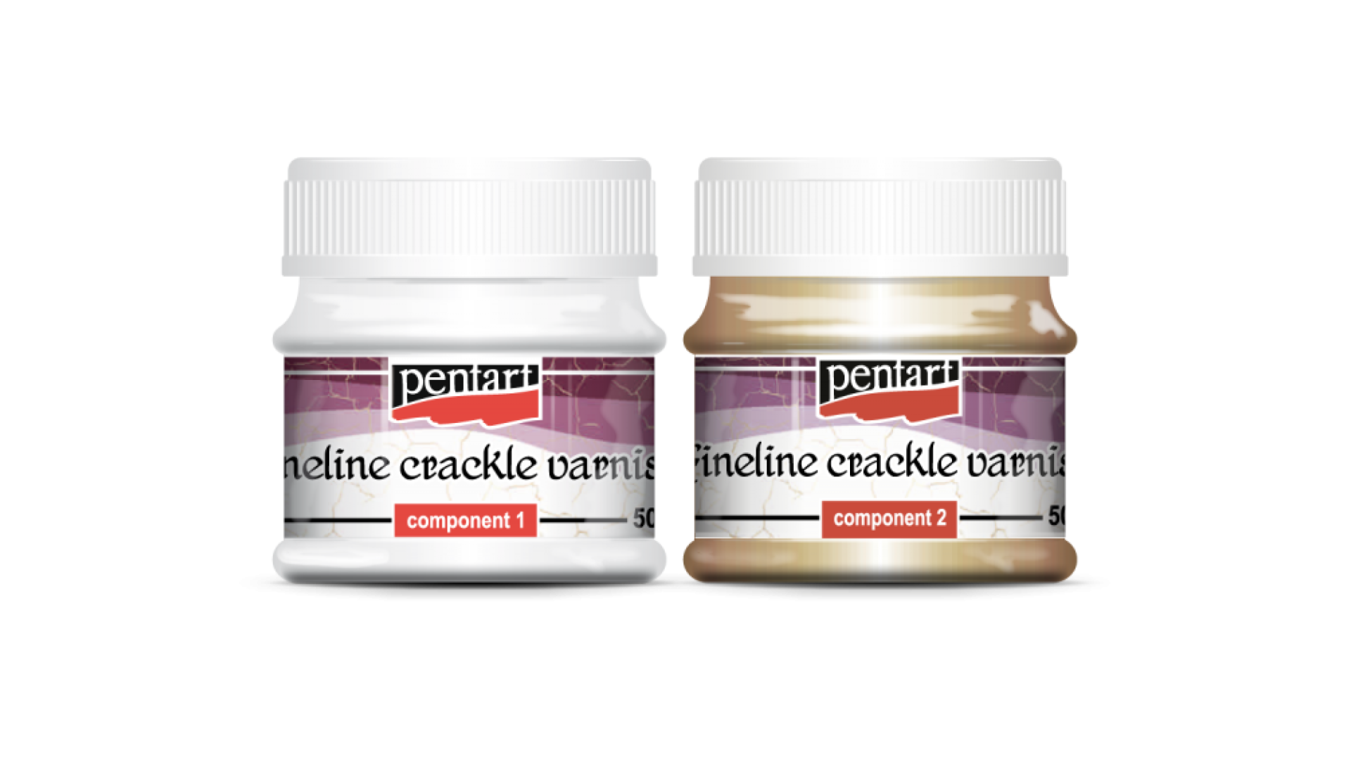 Pentart Werniks do Spękań Fineline Dwuskładnikowy 2 × 50 ml