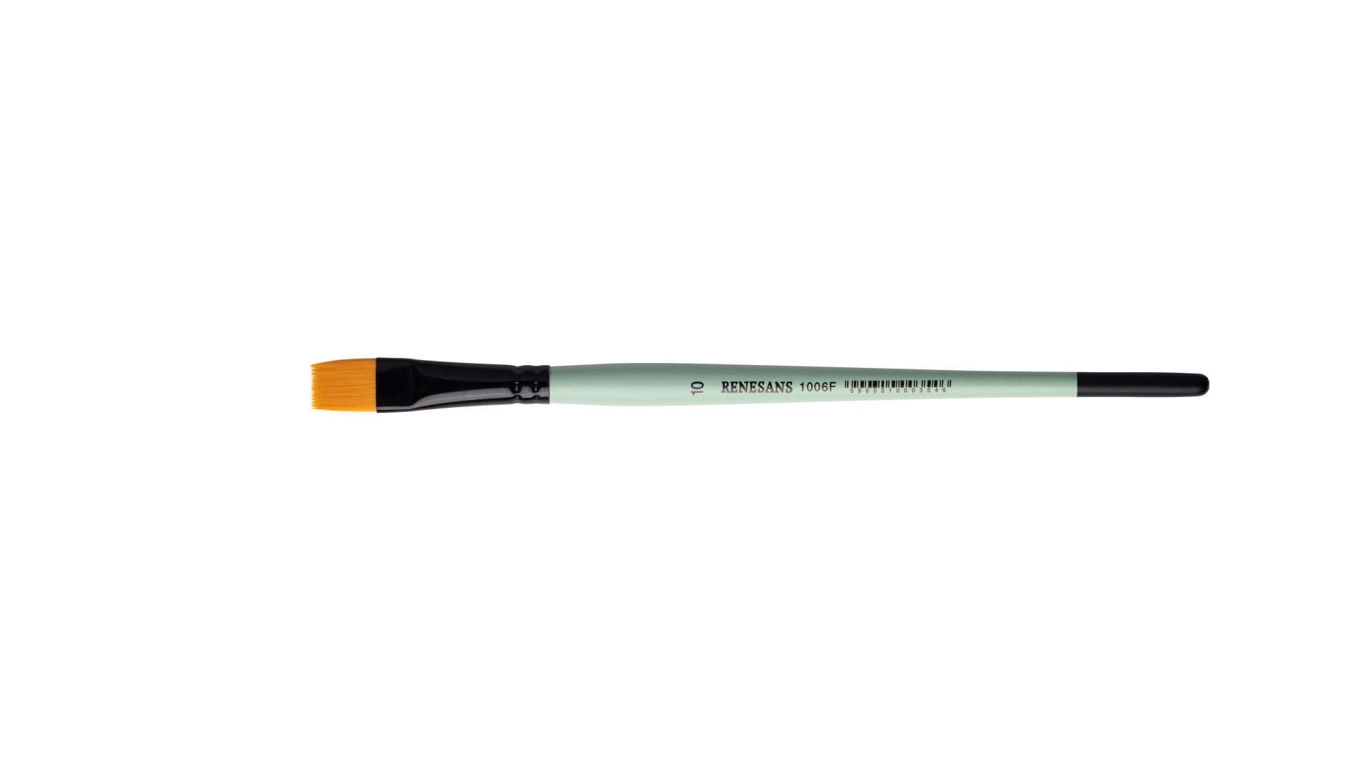 Renesans Pędzel złoty syntetyk, płaski J1006F-10 krótka rączka