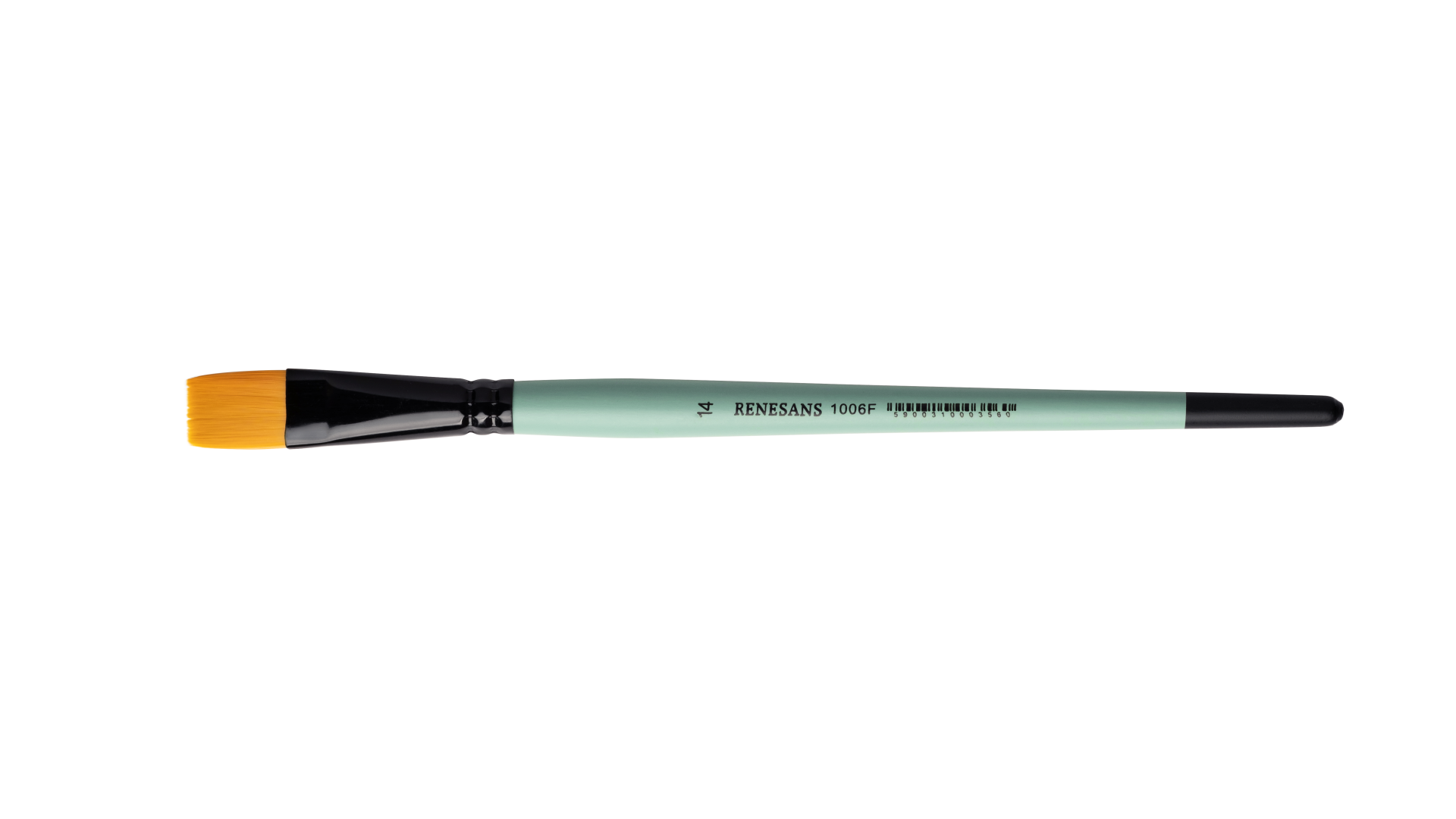 Renesans Pędzel złoty syntetyk, płaski J1006F-14 krótka rączka