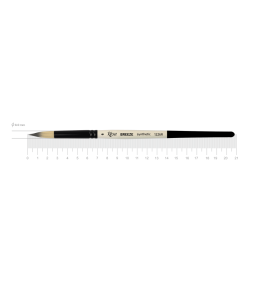 Synthetic Round Brush BREEZE 1226R Nr6 Short Handle ROSA