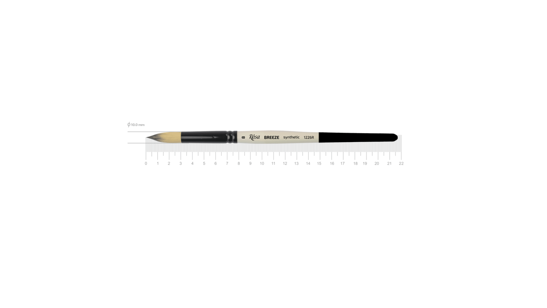 Synthetic Round Brush BREEZE 1226R №8 Short Handle ROSA