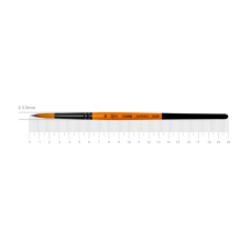 Synthetic Round Brush FLAME 1368R №10 Short Handle ROSA