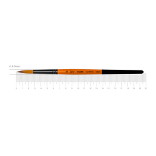 Synthetic Round Brush FLAME 1368R №12 Short Handle ROSA