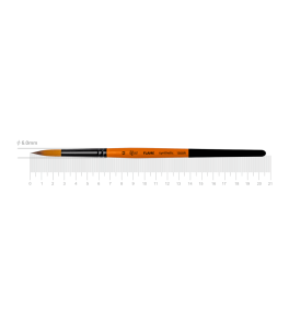 Pędzel syntetyczny okrągły FLAME 1368R Nr12 krótki uchwyt ROSA