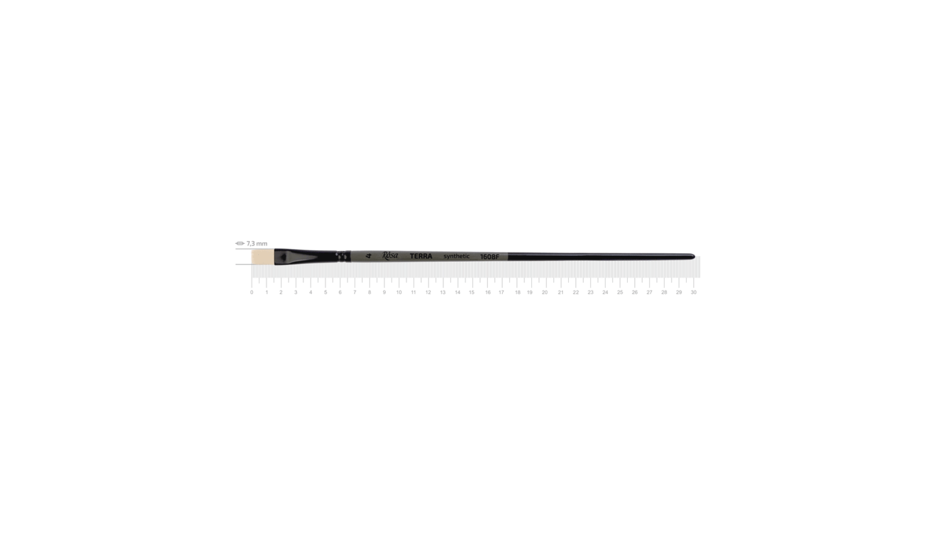 Synthetic Flat Brush TERRA 1608F №4 Long Handle ROSA	