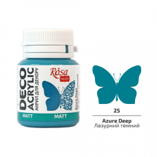 Akryl do dekoracji Azure Deep (25) mat 20 ml ROSA Talent