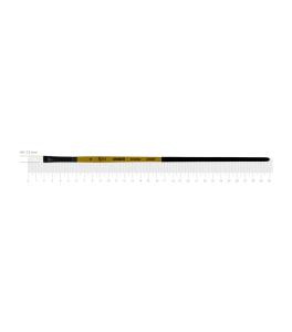 Bristle Flat Brush, AMBER 2306F, Nr4, Long Handle, ROSA