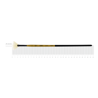 Bristle Fan Brush, AMBER 2306FN, Nr4, Long Handle, ROSA