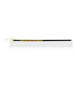Bristle Fan Brush, AMBER 2306FN, Nr4, Long Handle, ROSA