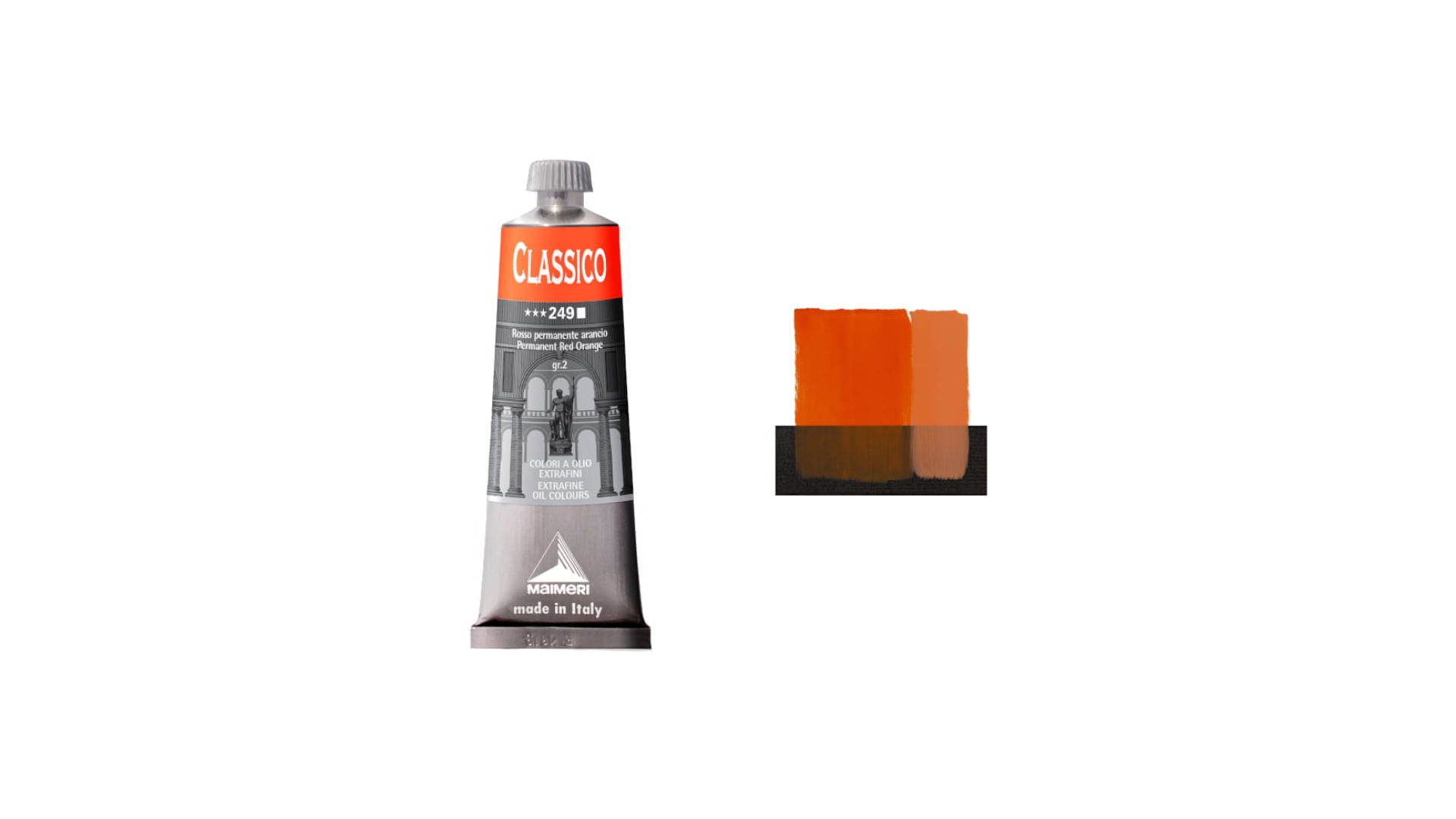 Oil paint Maimeri Classico Permanent Red Orange 60 ml 249