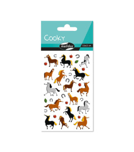 Raised 3D Sticker Horses 7,5x12 cm
