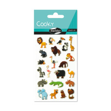 Raised 3D Sticker Wild Animals 7,5x12 cm