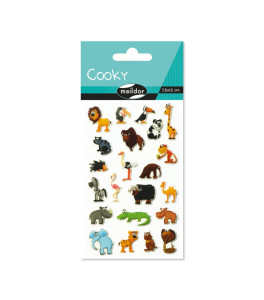 Naklejka 3D wypukłe Dzikie Zwierzęta 7,5x12 cm