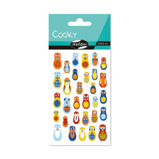 Naklejka 3D wypukłe Matrioszki Zwierzęta 7,5x12 cm