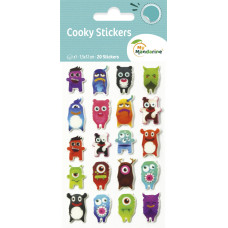 Raised 3D Sticker Cute Monsters 7,5x12 cm