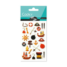 Raised 3D Sticker Pirate Accessories 7,5x12 cm