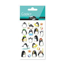 Raised 3D Sticker Penguins 7,5x12 cm