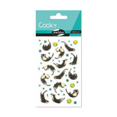 Raised 3D Sticker Otters 7,5x12 cm