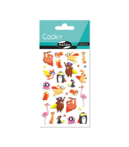 Naklejka 3D wypukłe Zwierzęta Superhero 7,5x12 cm