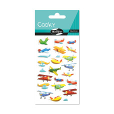 Raised 3D Sticker Airplanes 7,5x12 cm
