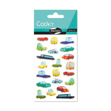 Raised 3D Sticker Cars 7,5x12 cm
