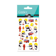 Raised 3D Sticker Firefighters 7,5x12 cm