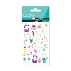 Raised 3D Sticker Unicorn Birthday 7,5x12 cm