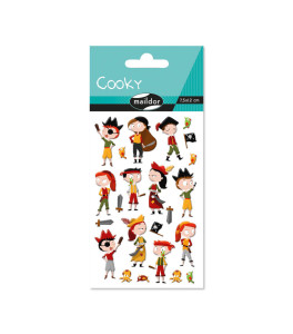 Raised 3D Sticker Pirate Girls and Pirates 7,5x12 cm